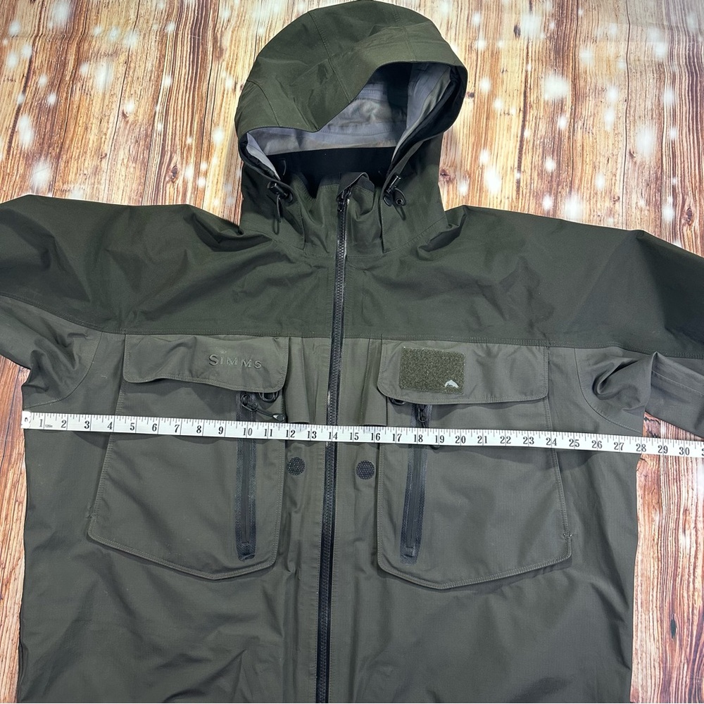 Simms Mens Goretex Wading Jacket Full Zip Hooded Size XL - Picture 10 of 16